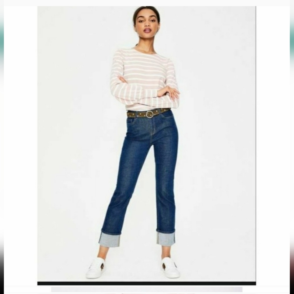 Boden The Harrogate Straight Leg Jeans Size 4 Medium Wash